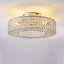 Ventilateurs de plafond en cristal 19,6 po avec télécommande, ventilateur de plafond encastré avec lumière, ventilateur de lustre à 6 vitesses pour moteur de chambre à coucher. - Ampoule non incluse