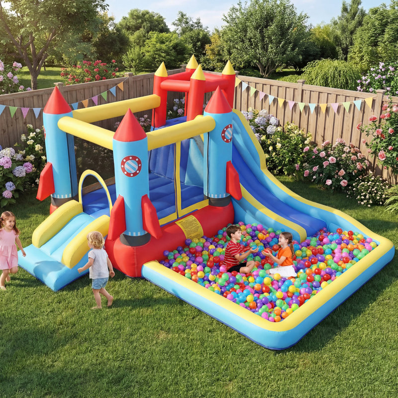 Jeu gonflable 12,2 pi x 11,1 pi avec souffleur d'air pour enfants