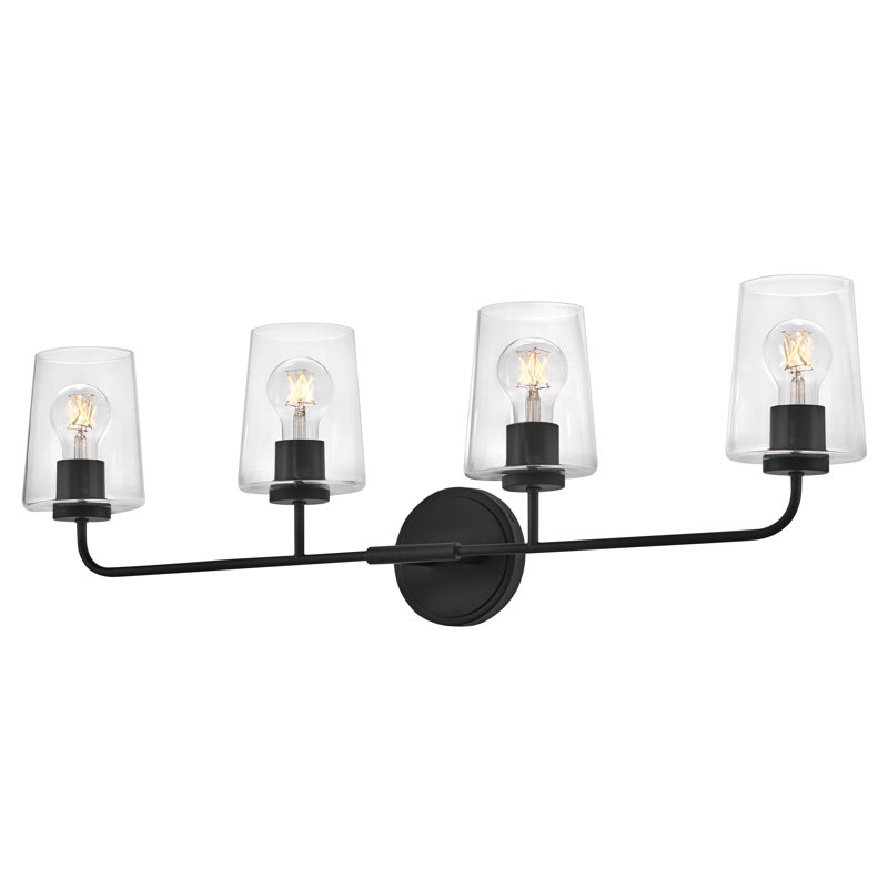Verbena 4 - Light Dimmable Vanity Light, Black