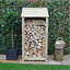 Stanardsville 89.5cm W x 80cm D Solid Wood Log Store-36319298