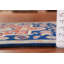 Tapis de couloir indien bleu Kazak