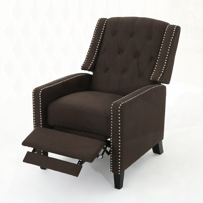 Classic Fabric Push Back Chair, Coffee