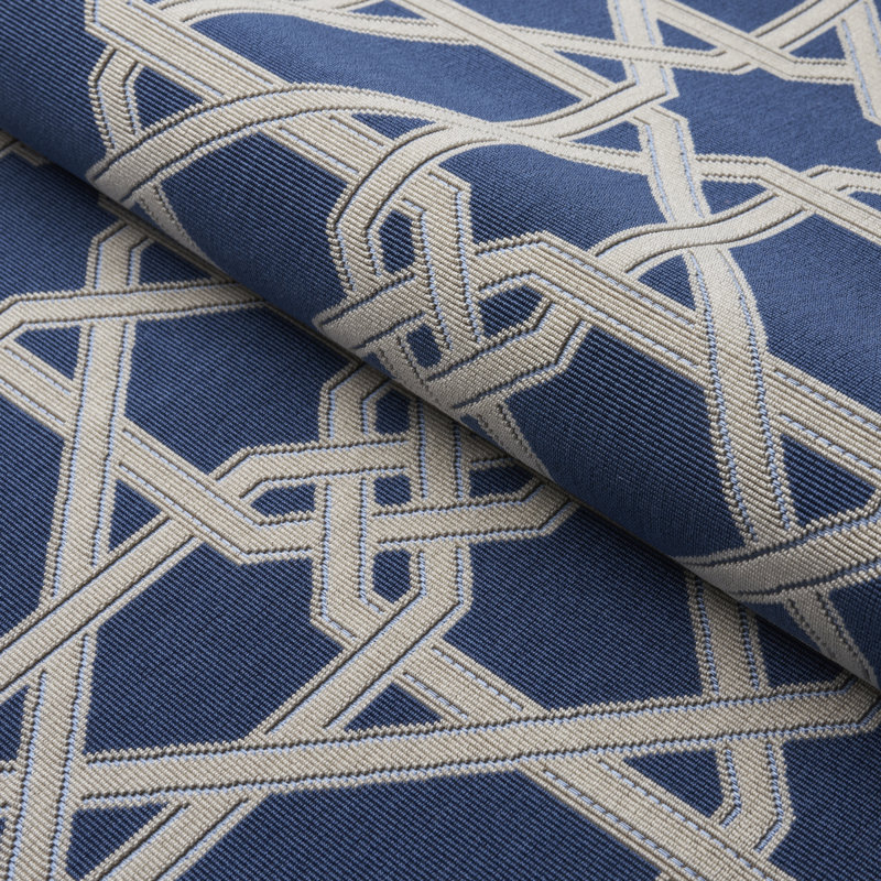 Schumacher x Mary McDonald Le Maroc Épinglé Fabric, Blue