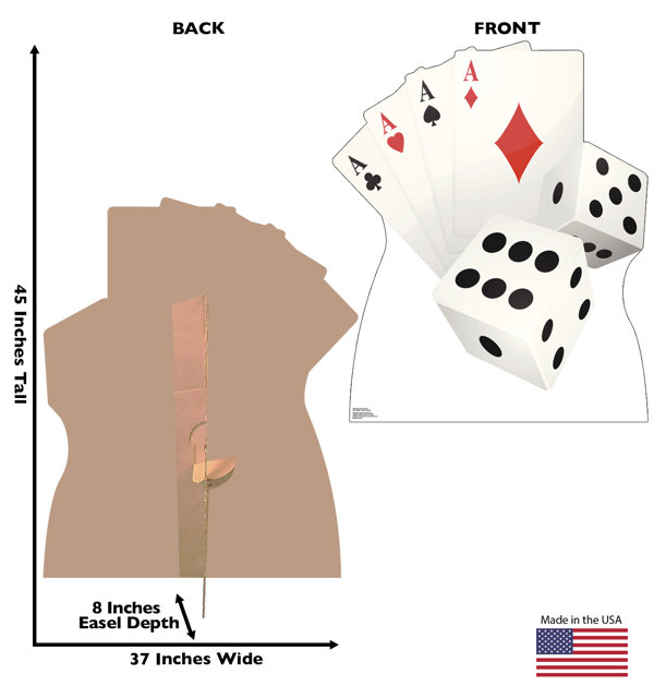 Vegas Cards and Dice - Cardboard Standup