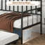 Lit de jour simple avec lit gigogne, structure de lit en métal pour chambre d'amis, peu encombrant, éléments classiques de style moderne, support robuste, rangement inférieur, assemblage facile, construction facile