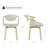 Wathen Fabric Upholstered Swivel Dining Arm Chair-1371653944