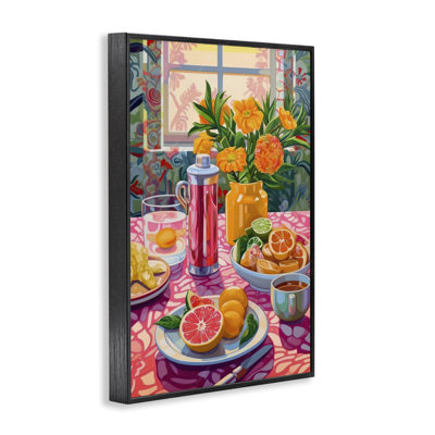 «Summer Table Spread», estampe numérique encadrée par LSR Design Studio