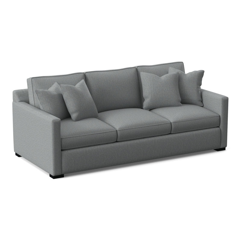 Bel-Air Sofa, Black, Light Blue Performance Fabric; 0851-55