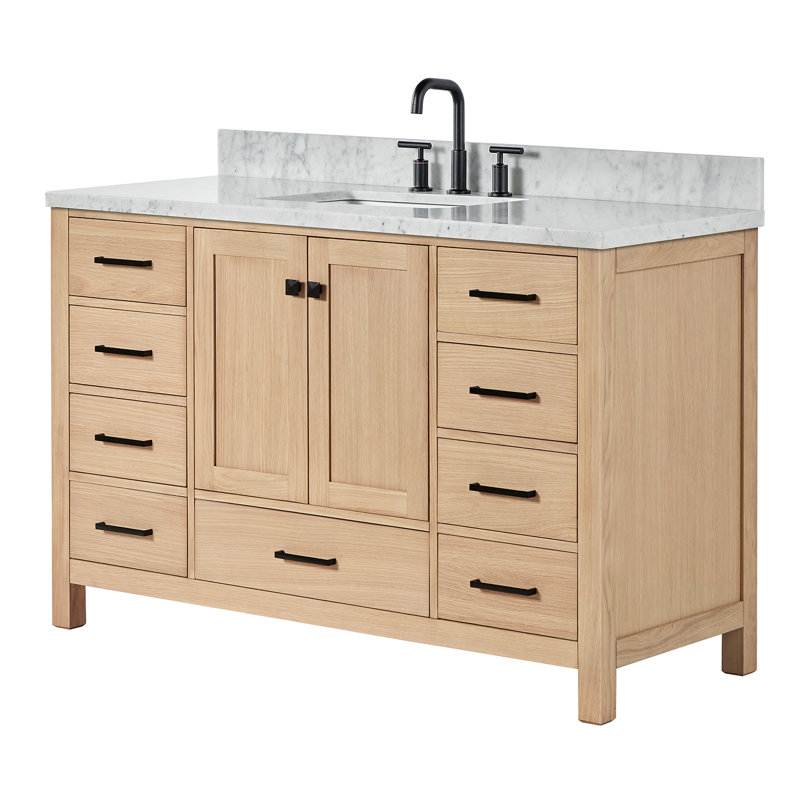 Ensemble de meuble-lavabo simple 55 po Flynt, Oak