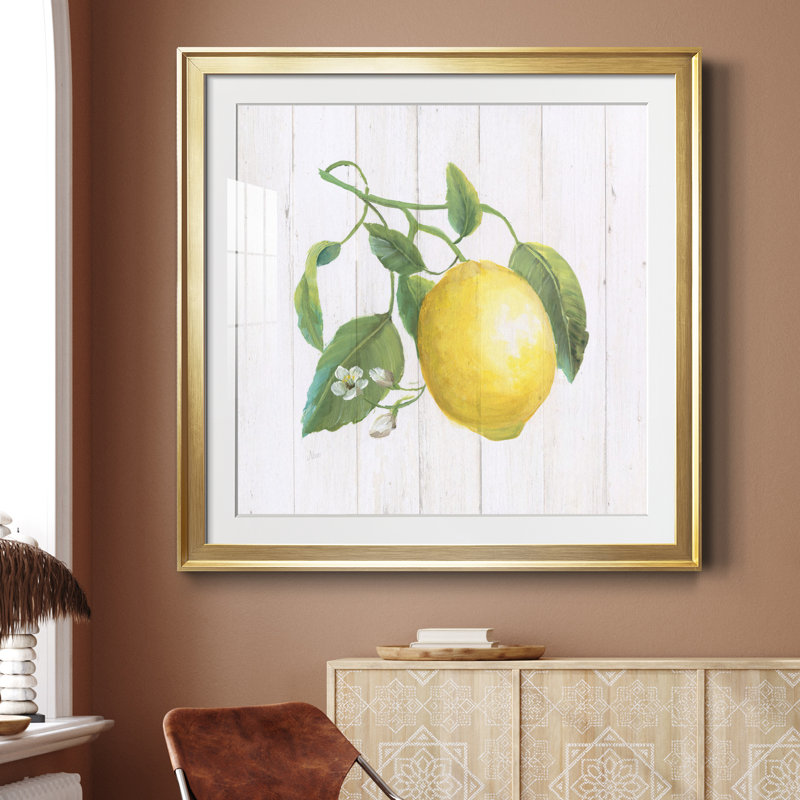 Lemon Fresh I - Cadre photo, reproduction d'art sur papier, H 30,5 po x l 30,5 po x P 1,5 po, Cadre doré