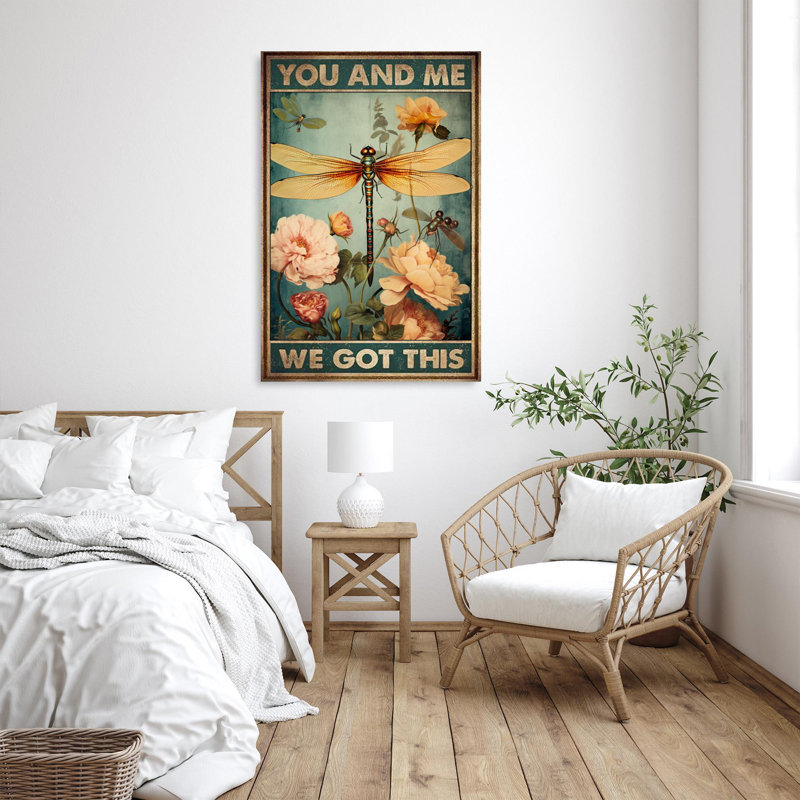 «Kleopas Dragonfly You And Me We Got This 1», impression sur toile, H 36 po x l 24 po x P 1,25 po