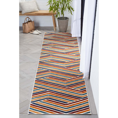 Well Woven Dorado Neema Modern Floral Terracotta Indoor/Outdoor Hi-Lo Area Rug -  DO-440-2L