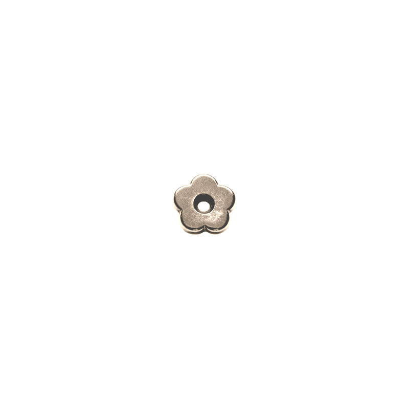 Petal Metal Knob Backplate, White Bronze Brushed