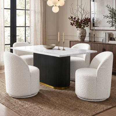 Kirtin 5-Piece Genuine Dining Table Set