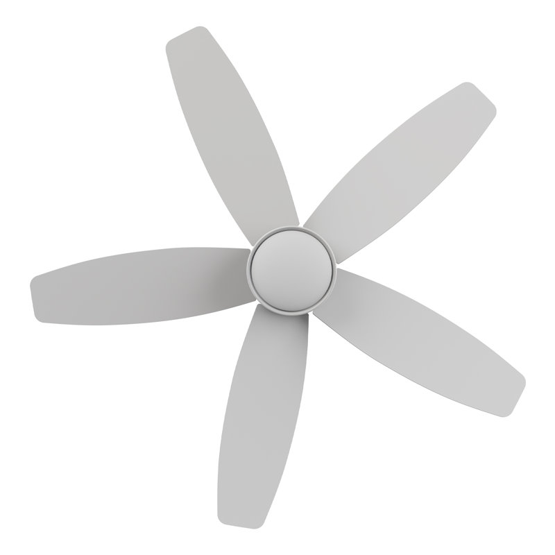 52'' Ceiling Fan with LED Lights, White, White