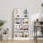 Albertson 43.3"H Wood Storage Bookshelf, White