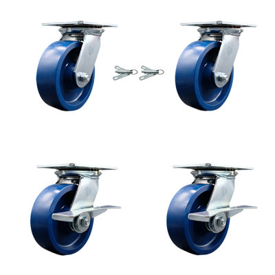 4 Piece Solid Poly Caster Set