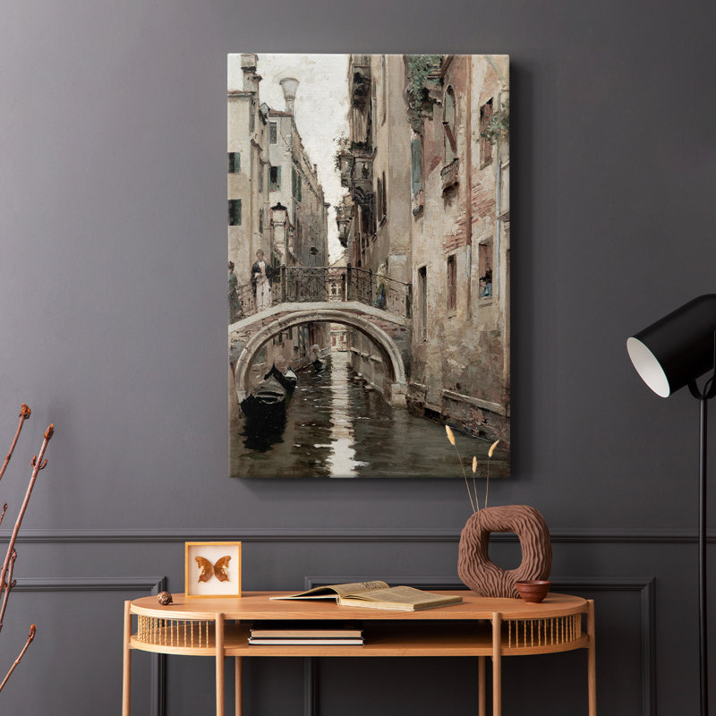 Paysage rétro CLIV - galerie Cavas, H 48 po x l 32 po