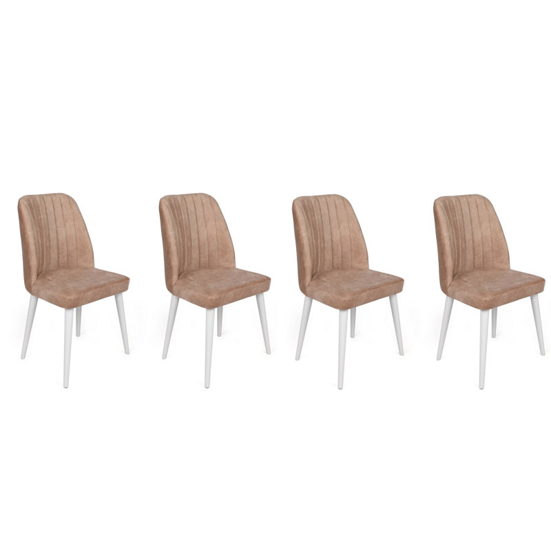 Ensemble de chaises (2 pièces), Brun, Blanc, 2