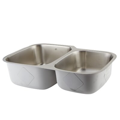 32"" L x 20"" W Double Basin Undermount Kitchen Sink -  DAX, DAX-3120L