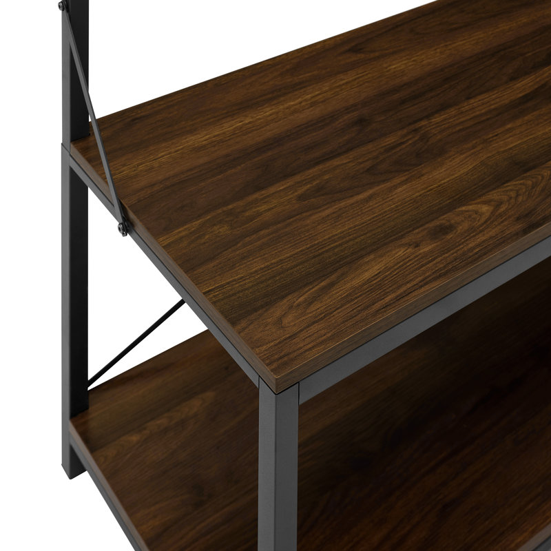 Everheart Hall Tree 40'' Wide with Shoe Storage, Dark Walnut