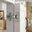 79" White Modern Hall Tree with Shoe Storage – 6 Cabinets, Entryway Bench & Adjustable Shelf-1927460412