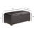 Leather Storage Bench With 2 Side Ottomans, Black