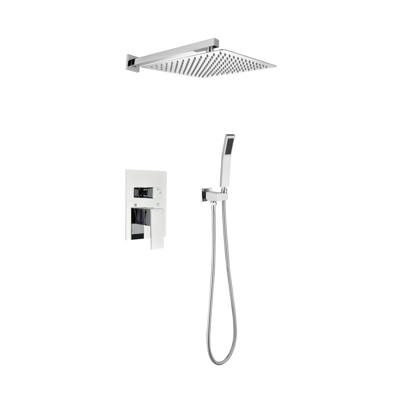 Robinet de pomme de douche mural, Chrome