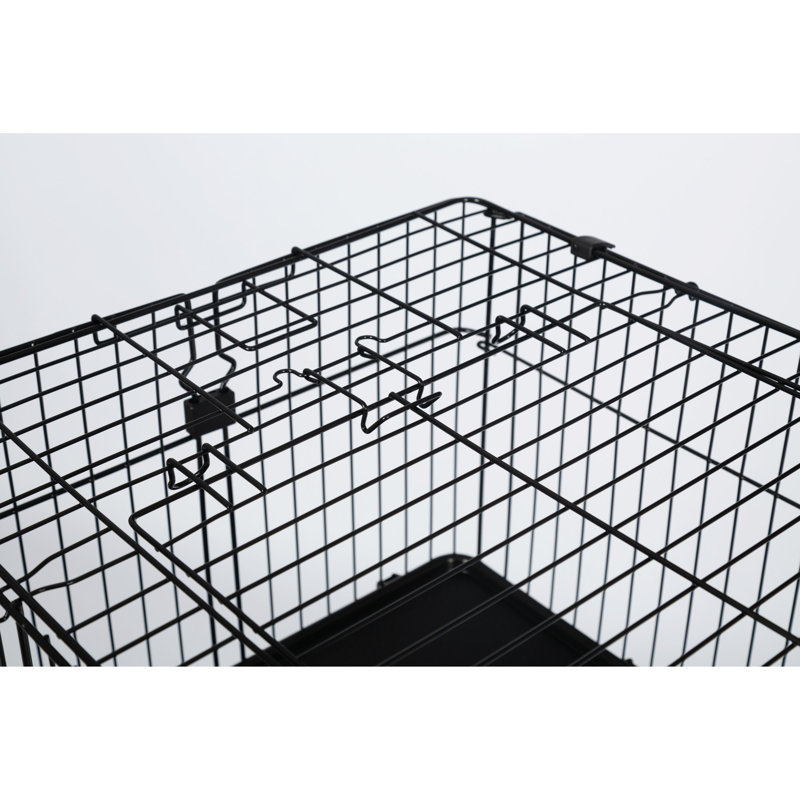 Cage avec rampe Ajaycia, Noir, H 43,3 po x l 32 po x P 21 po