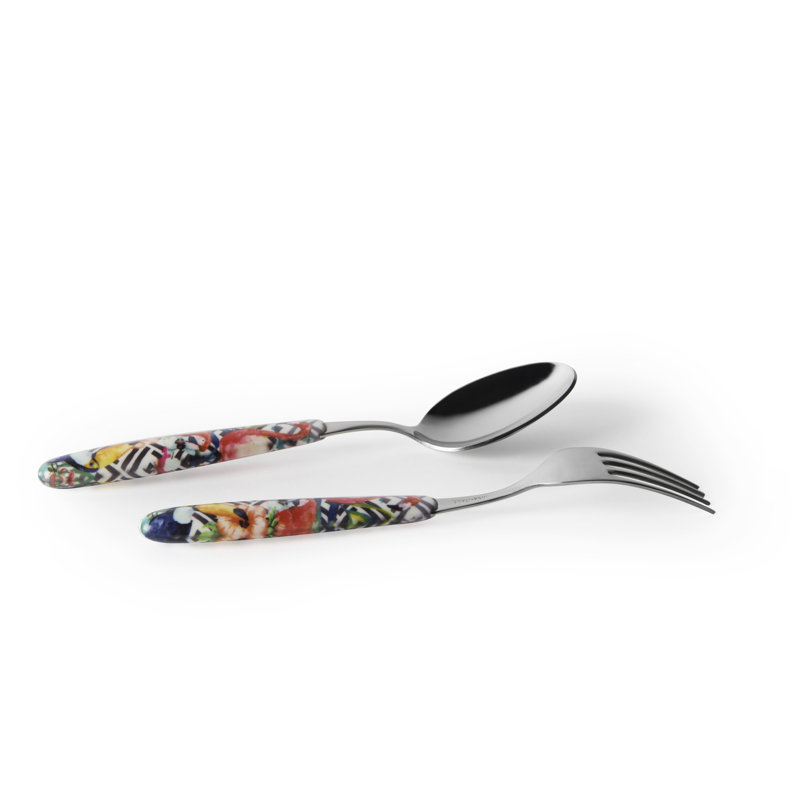 Excelsa 24 pieces cutlery set Tropical Chic stainless steel  multicolor