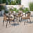 Amlie Square with Dark Brown Rattan Edging Bistro Table-24678158