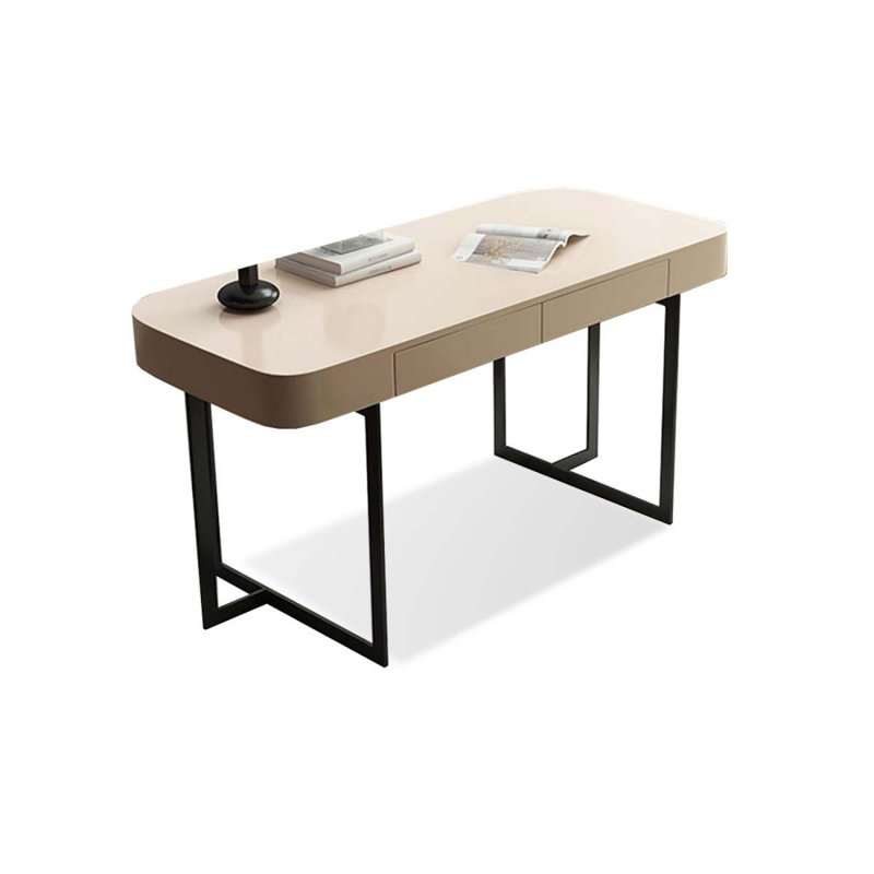 Bureau d'écriture avec tiroirs blanc et noir, H 29,53 po x l 51,18 po x P 23,62 po, Noir