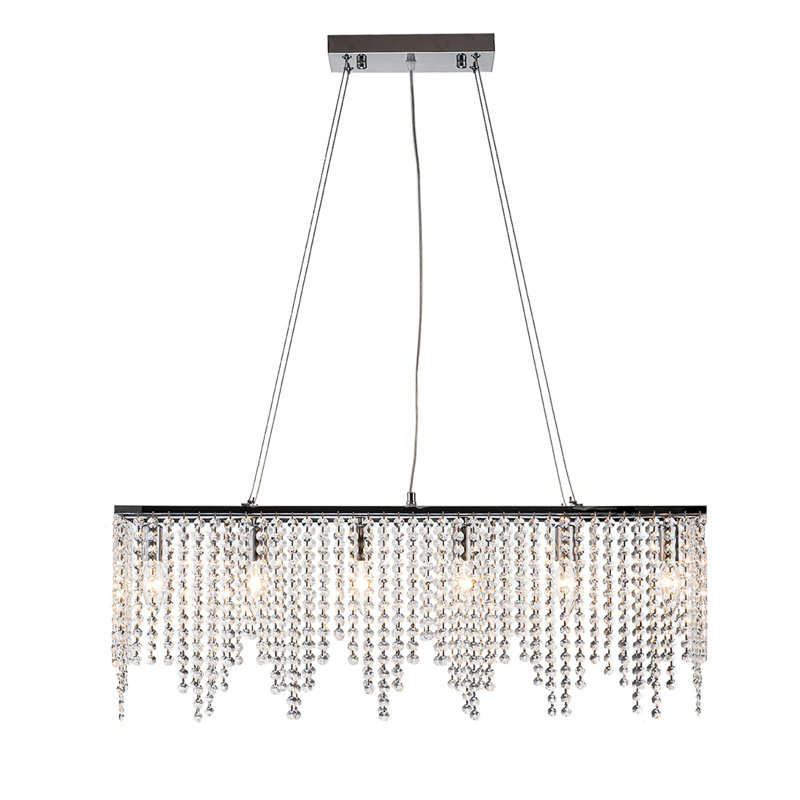 Jerimya 6-Lights Rectangular Kitchen Island Chandelier