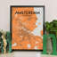 Amsterdam City Map - No Frame Print-243956601