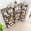 Ensemble de tablettes modulaires combinables, ensemble de 2 panneaux en panneau de fibres à densité moyenne de couleur brune à combiner pour un rangement personnalisé-129230319-129230320