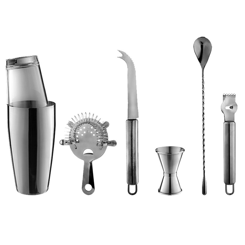 Margarita Glass Cocktail Shaker Set, Black