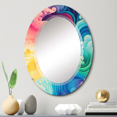 Miroir mural spiralé multicolore Ragina