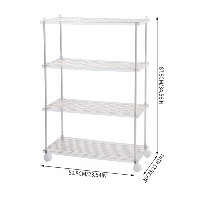 Multi-tier Storage Rack With Castors