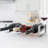 4 Bottle Tabletop Wine Bottle Rack in Silver