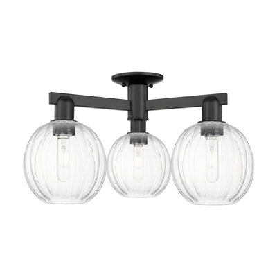Ruvalcaba - 3 Light Globe Shade Semi-Flush Mount