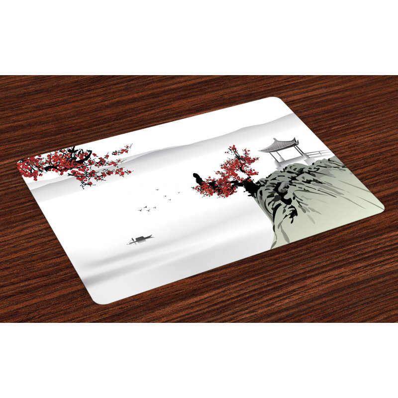 Ratcliff Asian Cherry Blossoms and Boat Placemat