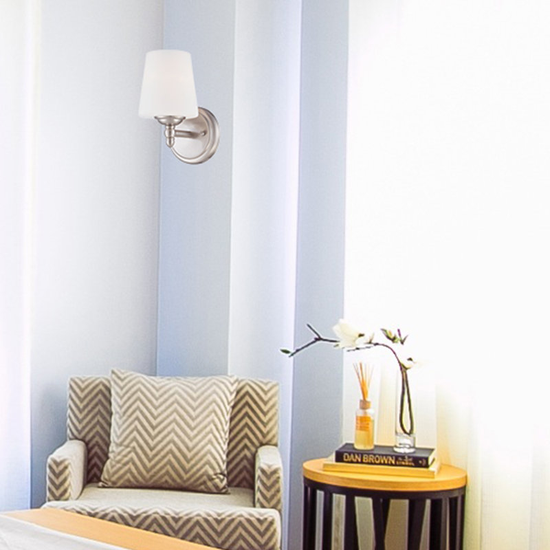 Aghaboy Armed Sconce, Brushed Nickel