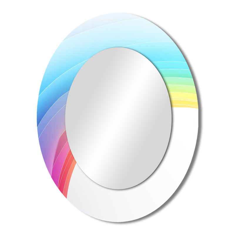 Miroir mural Rainbow Whispering Spectrum I - mauve, H 43 po x l 33 po