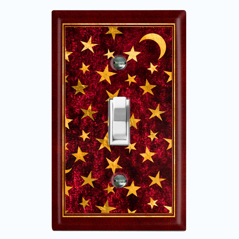 Patterned 1 - Gang Toggle Light Switch Standard Wall Plate
