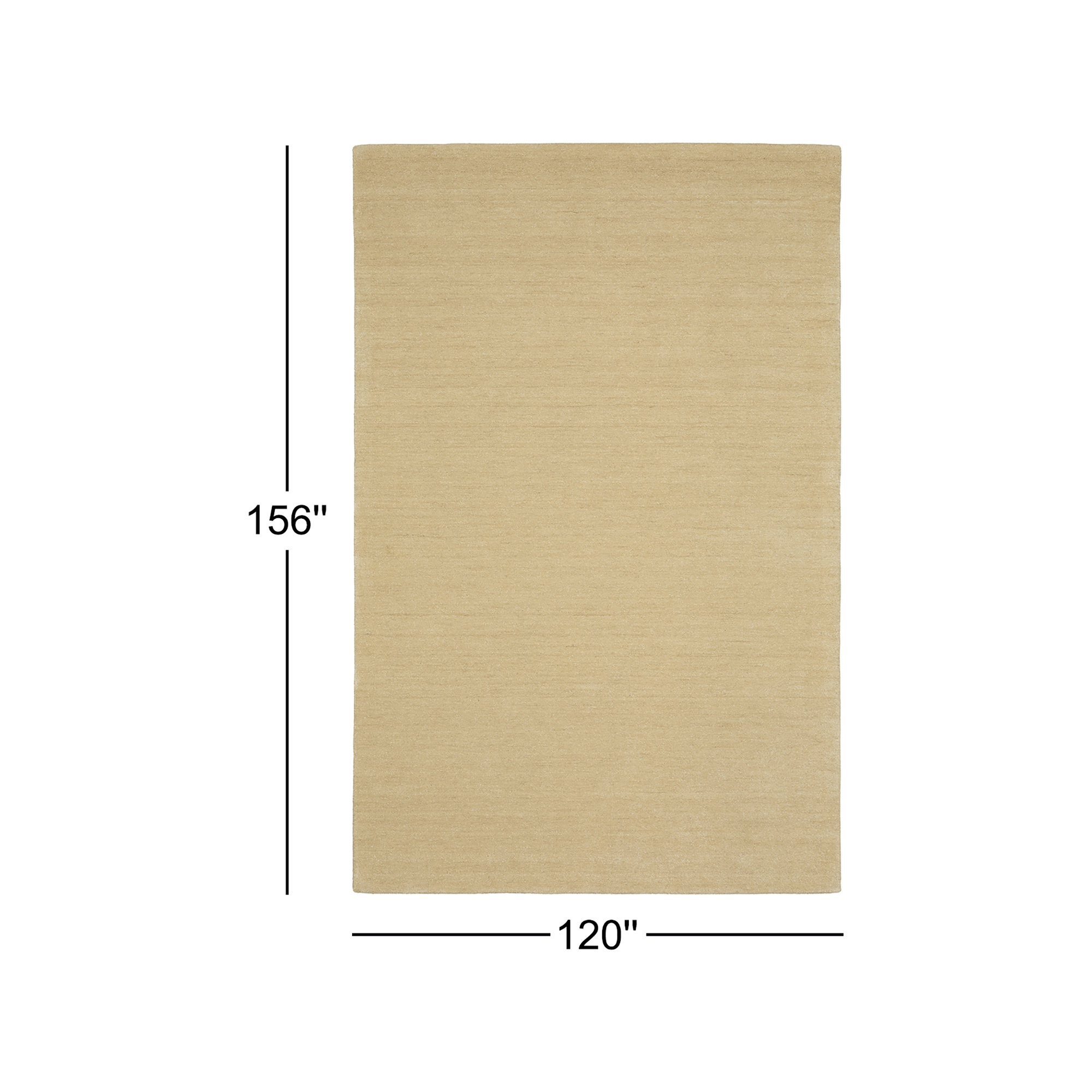 Yolandi Handmade Wool Beige Rug, Rectangle 10' x 13'