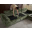 Canapé modulaire en laine d'agneau moelleux vert de 143,2 po, canapé de coin modulaire surdimensionné en forme de L à assise profonde, grand canapé moelleux et moelleux avec coussins décoratifs pour le salon