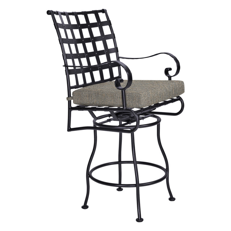 Classico-W Outdoor Swivel Bar Stool, Harris Stone, Graphite