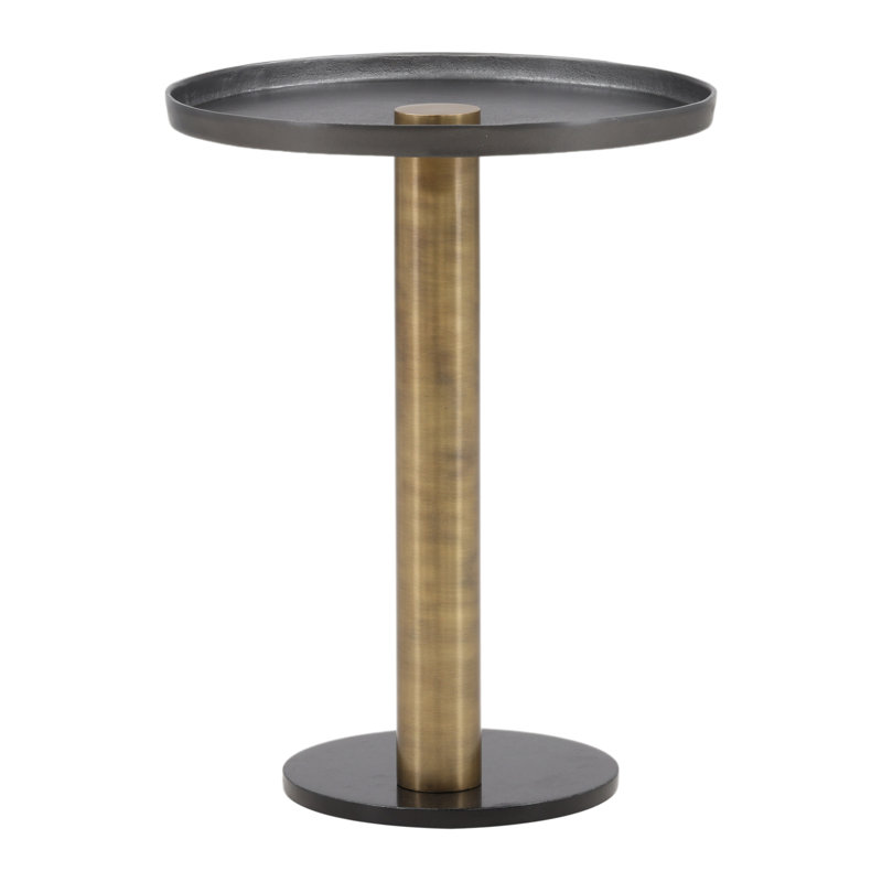 Yara End Table Black, 25" H x 19.75" W x 19.75" D, Cast Aluminum