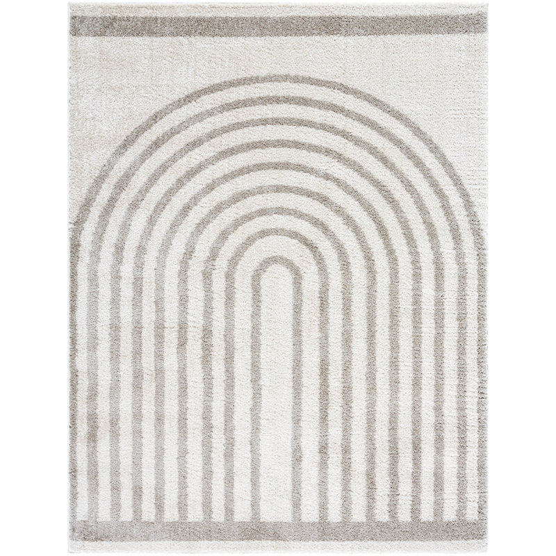 Machine Washable Shaggy Boho Medium Grey Area Rug, Rectangle 200 x 275cm
