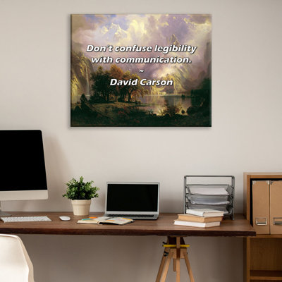 Artsy Quote "Don’t confuse legibility with communication." By David Carson Gallery Wrapped Canvas
